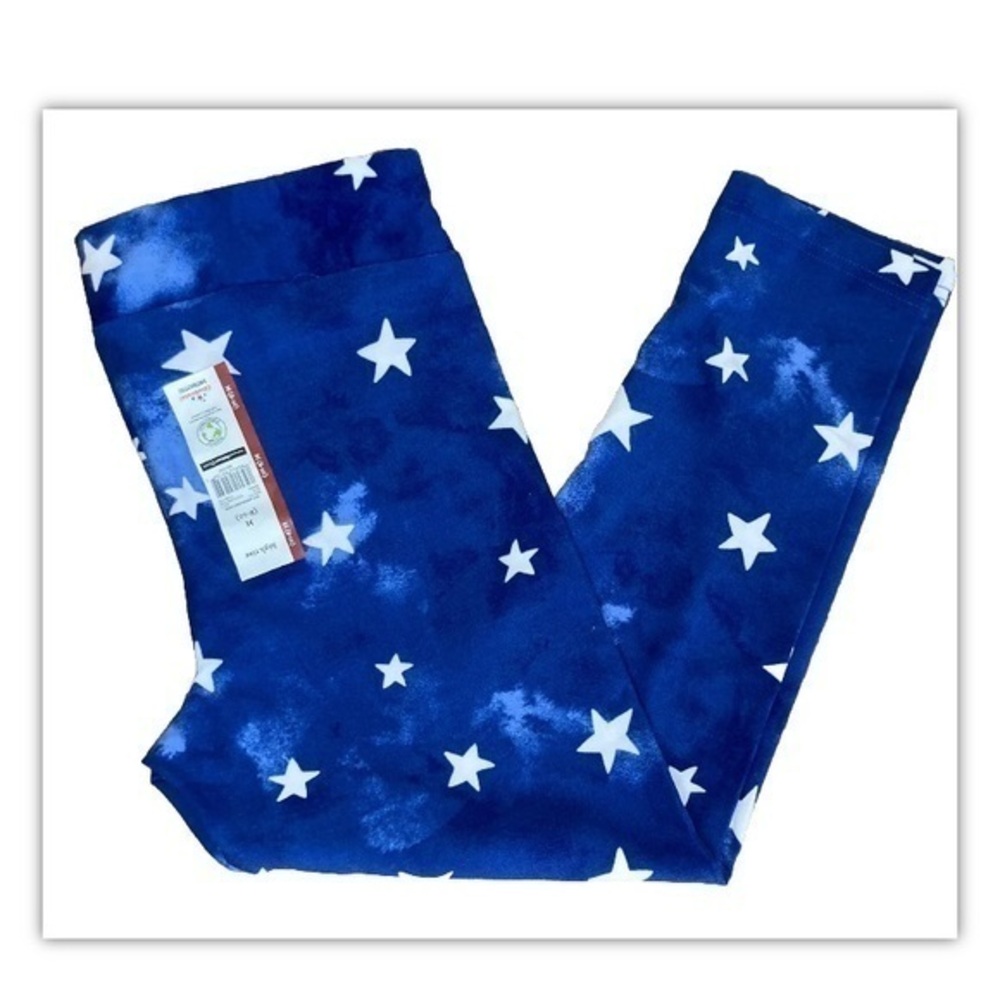 Stars Capri leggings Medium(8-10) NWT patriotic July 4th comfort  super soft